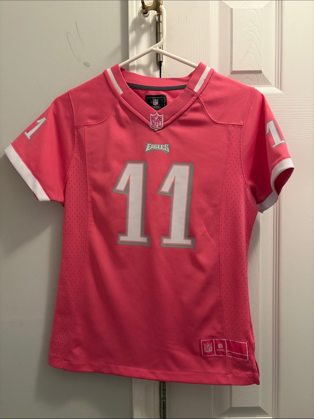 NFL Pink Eagles #11 Girls Football Jersey